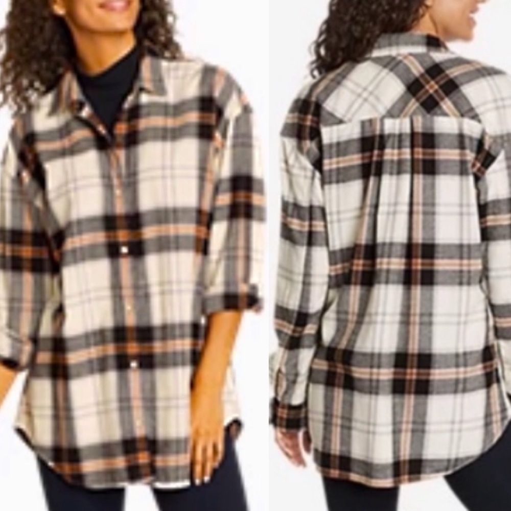 Eddie Bauer Flannel Button Front Shirt - XL